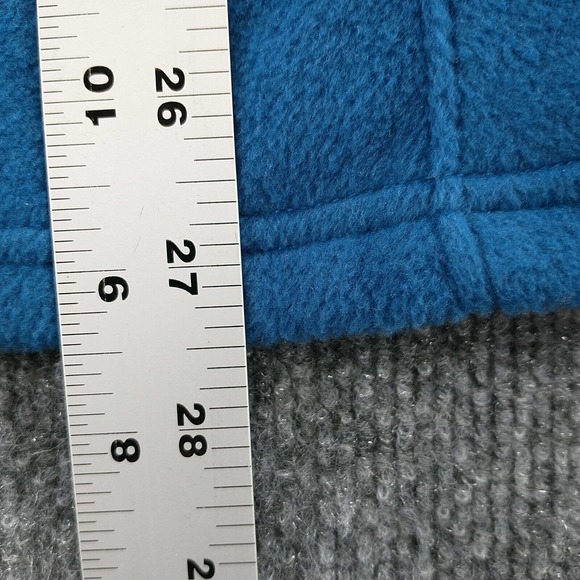 Eddie Bauer Men's Zip Up Fleece Vest Blue M Zipped Pockets Mock Neck Outdoor - Picture 12 of 13